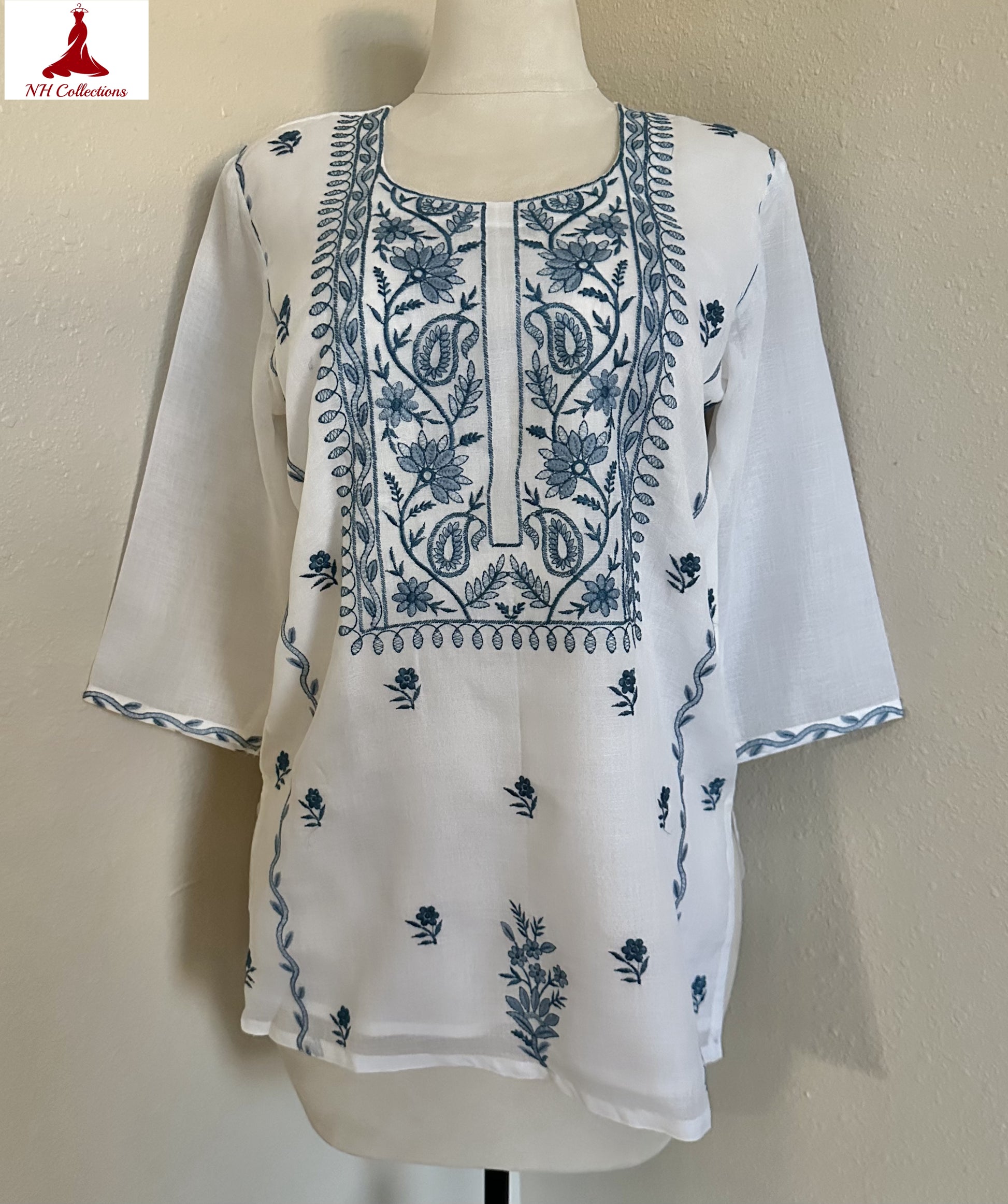 Women's white Linen kurta