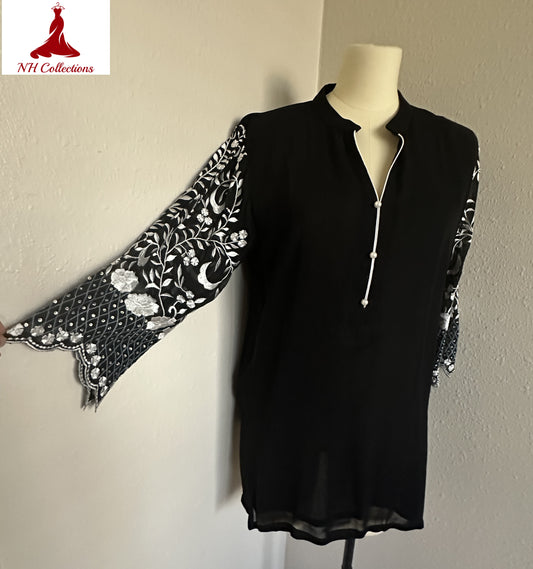 Black georgette Kurta