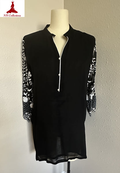 Women's Black georgette blouse