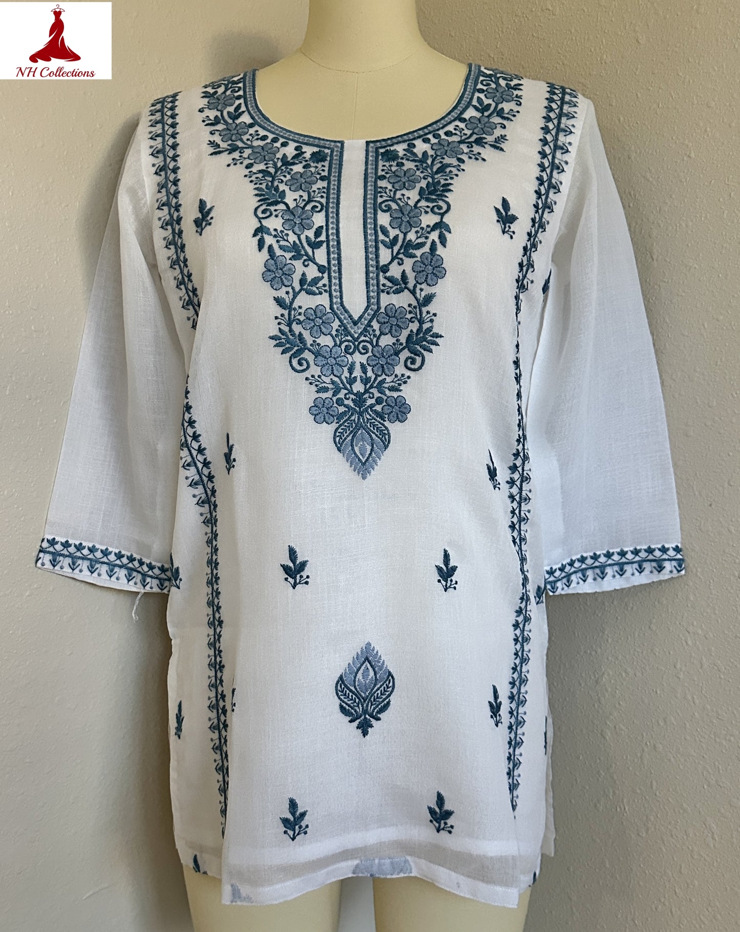 White linen blouse kurta