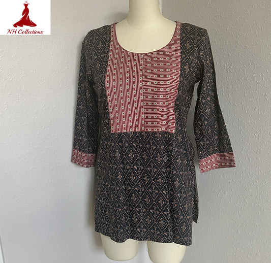 women patch printed kurta