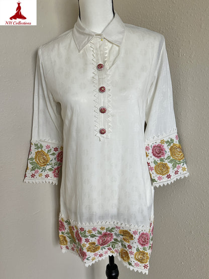 soft cotton collar kurta