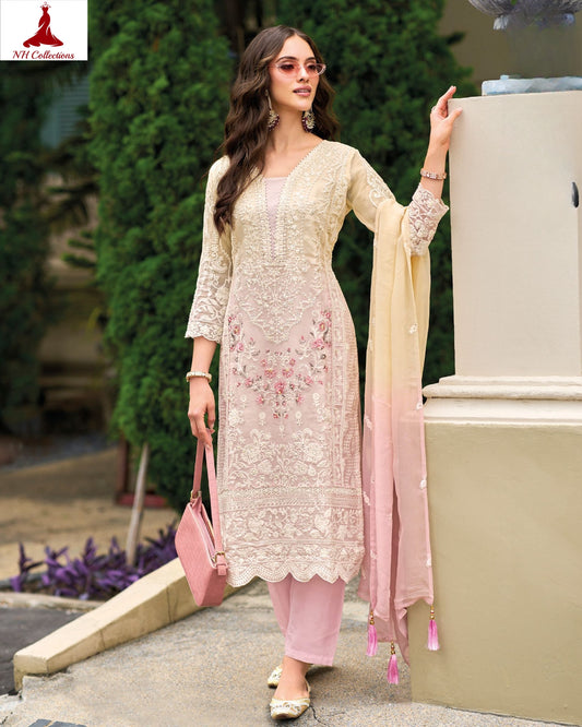 White georgette kurta