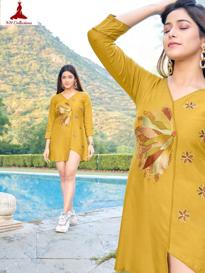 flower embroidered kurta