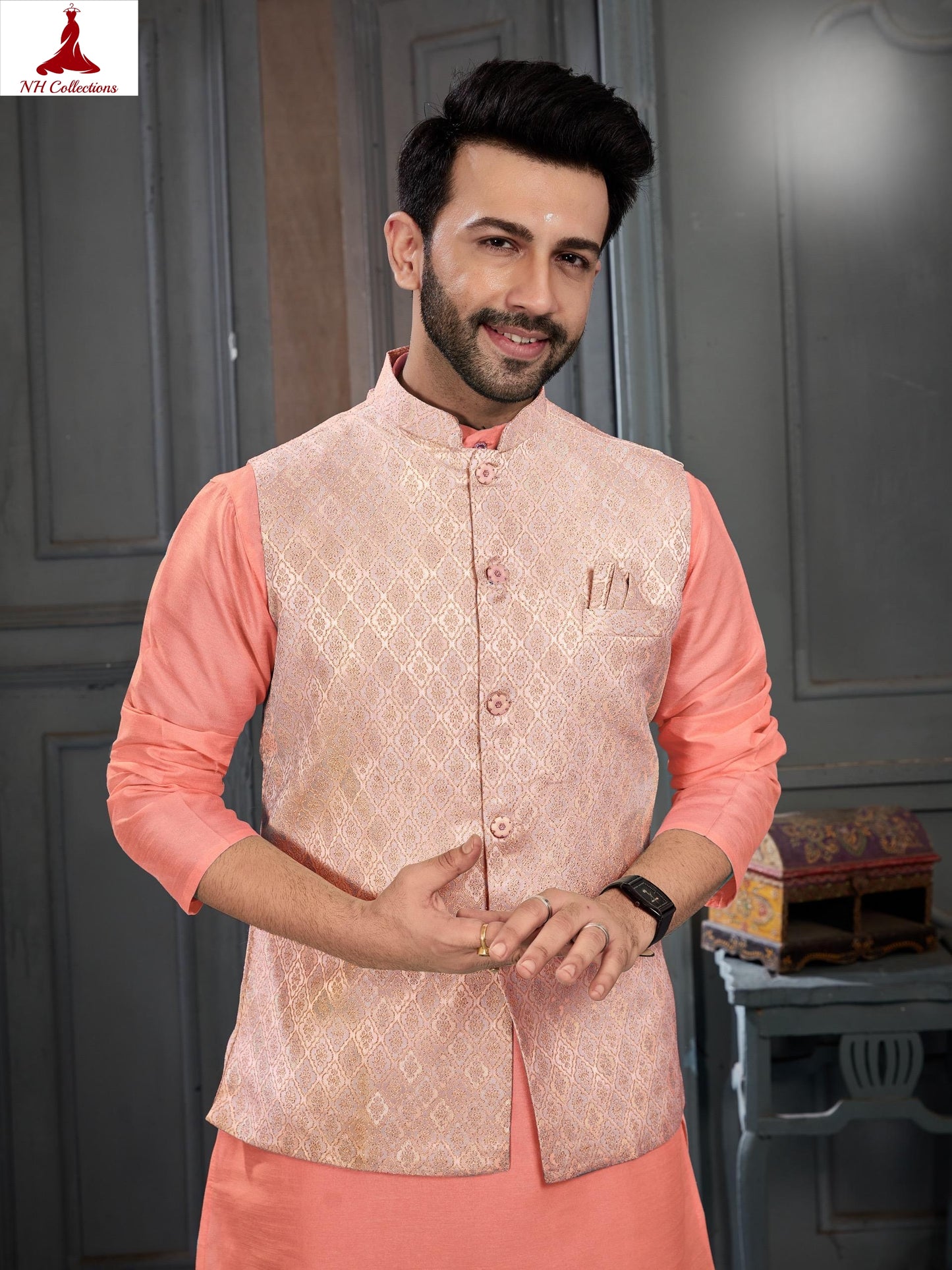 Men's Banglori Silk Kurta Set in 2XL